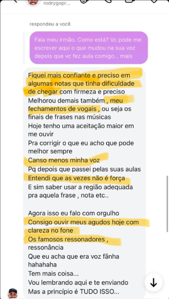 Depoimento de aluno 1